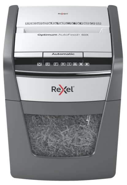 REXEL Aktenvernichter, P-4, 50 Blatt Optimum AutoFeed+ 50X