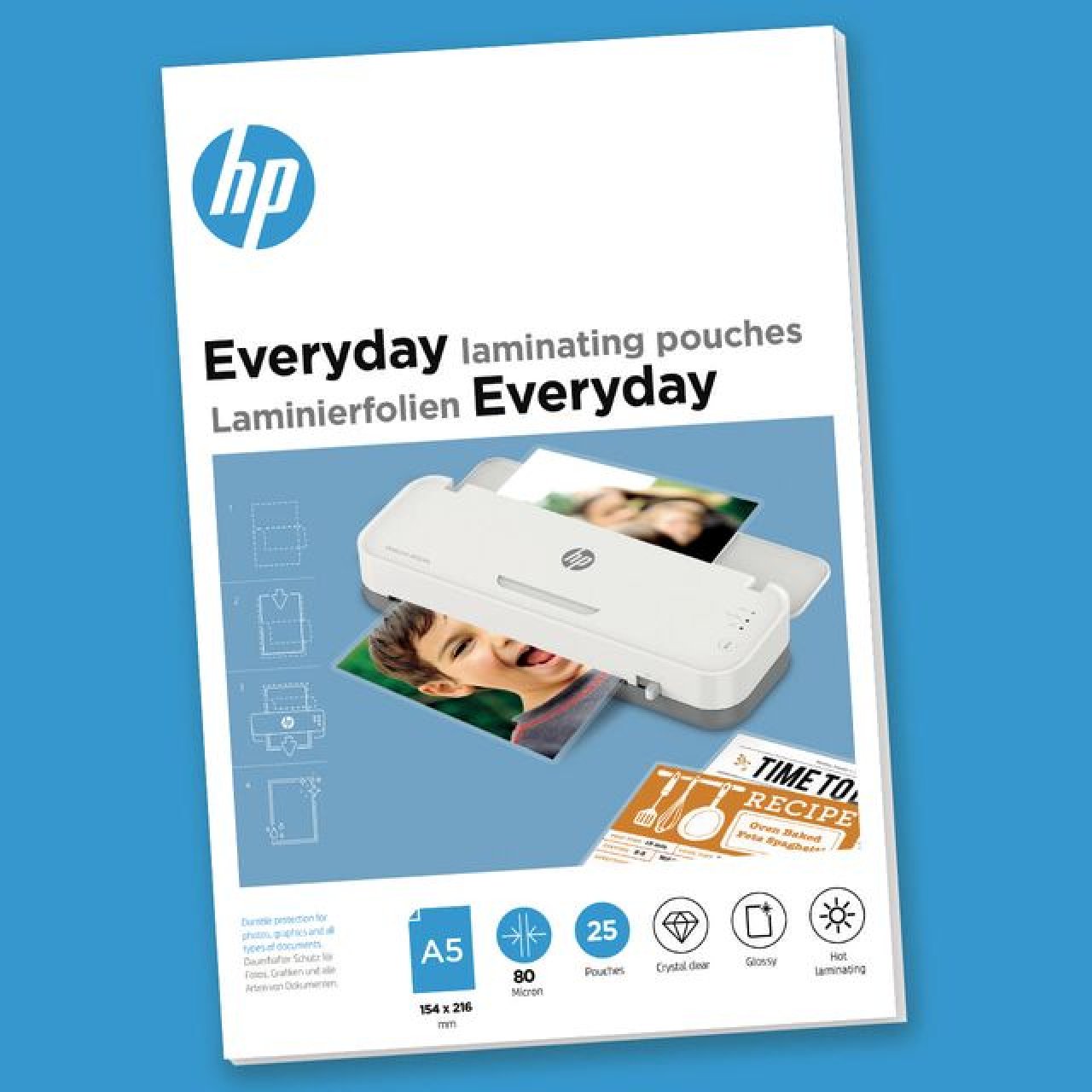 HP Laminierfolie A5 80mic 25er Everyday