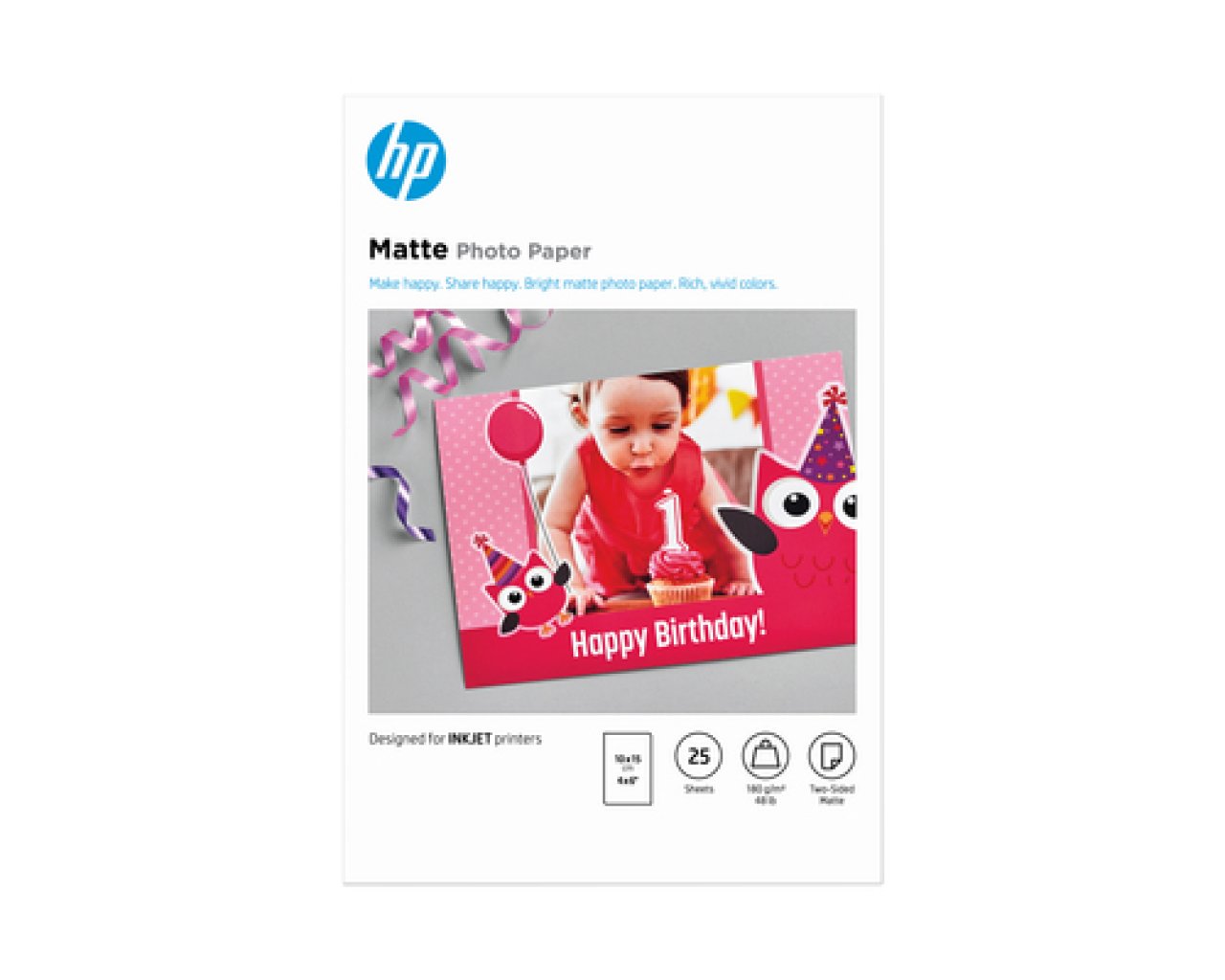 HP Fotopapier matt; 25 S.; 10x15cm 180 g/m², 25 Blatt; Format 10 x 15cm