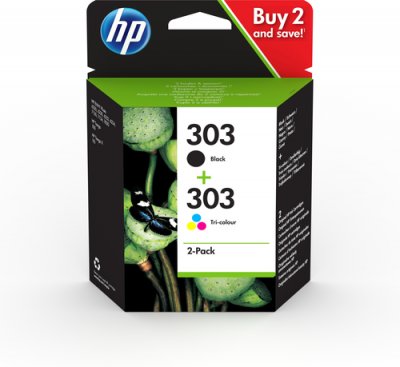 HP Tinte Multipack No.303 bk ca. 200 S., c/m/y je ca. 165 S.