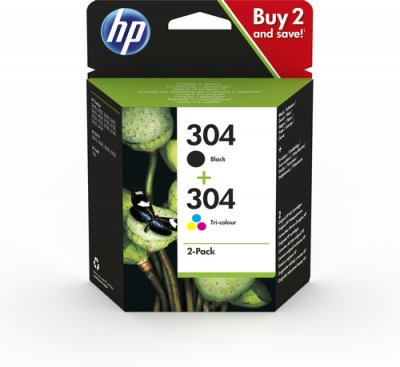 HP Tinte Multipack No.304 bk ca. 120 S., c/m/y je ca. 100 S.