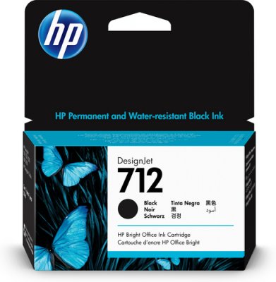 HP Tinte Schwarz 38ml No.712 DesignJet Ink Cartridge