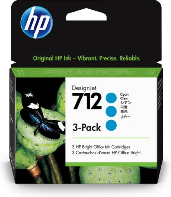 HP Tinte Cyan 3x29ml No.712 DesignJet Ink Cartridge