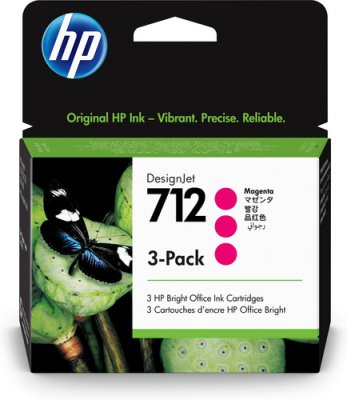 HP Tinte Magenta 3x29ml No.712 DesignJet Ink Cartridge