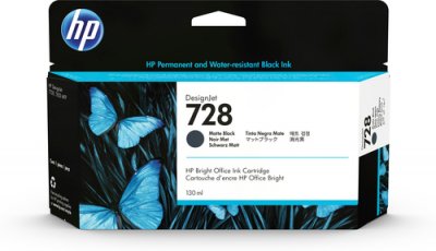 HP Tinte schwarz matt 130ml No.728 