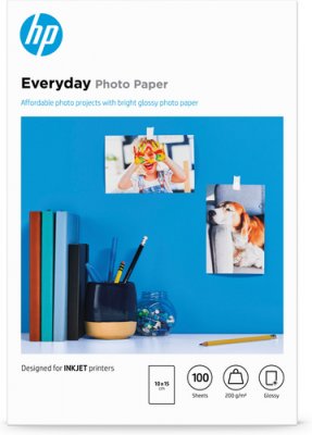 HP Fotopapier Everyday Glossy 100Bl. 10x15cm,100Blatt