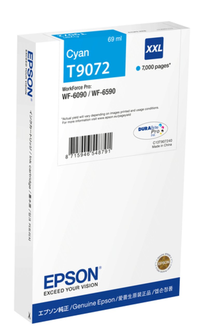 EPSON Tinte cyan 69.0ml WF Pro 6xxx, ''XXL''