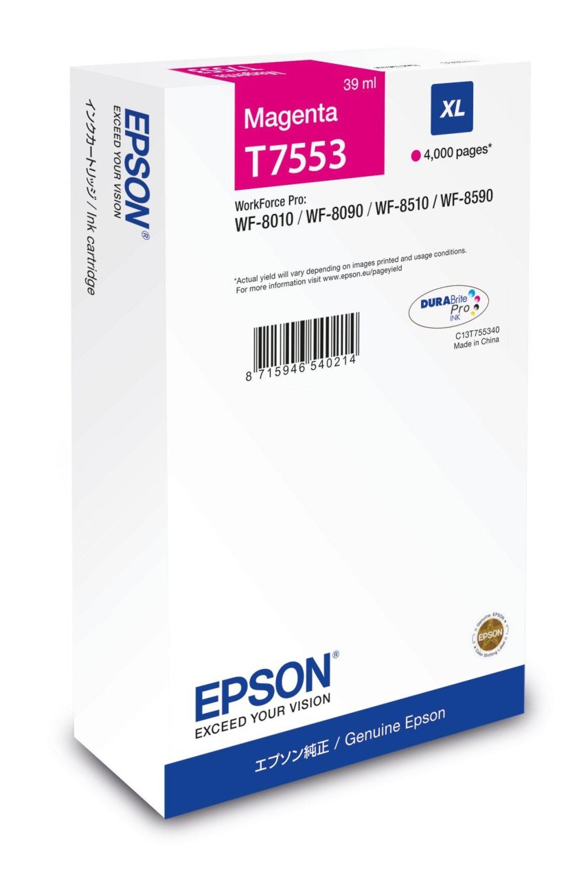 EPSON Tinte magenta 39.0ml WF Pro 8xxx, ''XL''