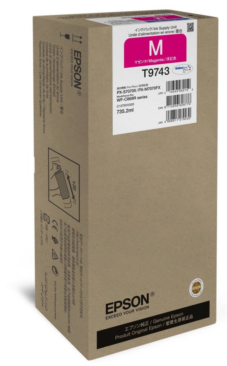 EPSON Tinte magenta 735.2ml WF Pro C869R, ''XXL''