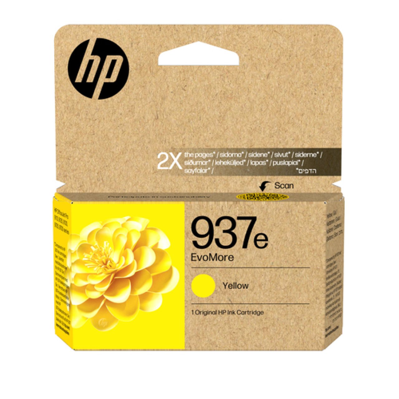 HP Tinte gelb 1.650 S. No.937e ca. 1.650 Seiten, OJ 91x0/9700