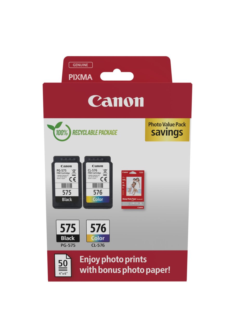 CANON Value Pack PG-575/CL-576 C/M/Y Photo Paper Value 2er-Pack