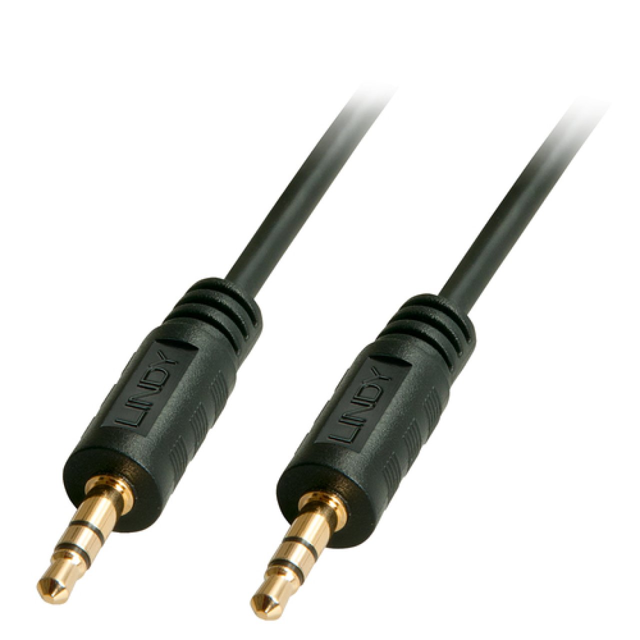 Audiokabel 3.5mm Klinkenstecker 2m schwarz/mit vergoldeten Steckern