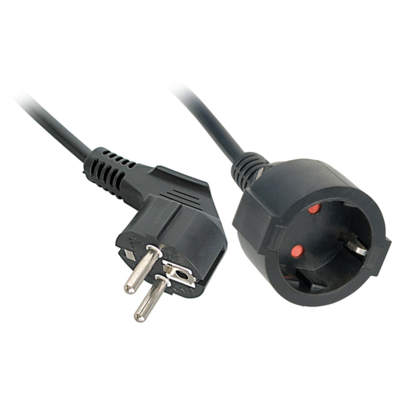 LINDY Netzverlängerungskabel Schuko S/B 5m/schwarz/16A/250V