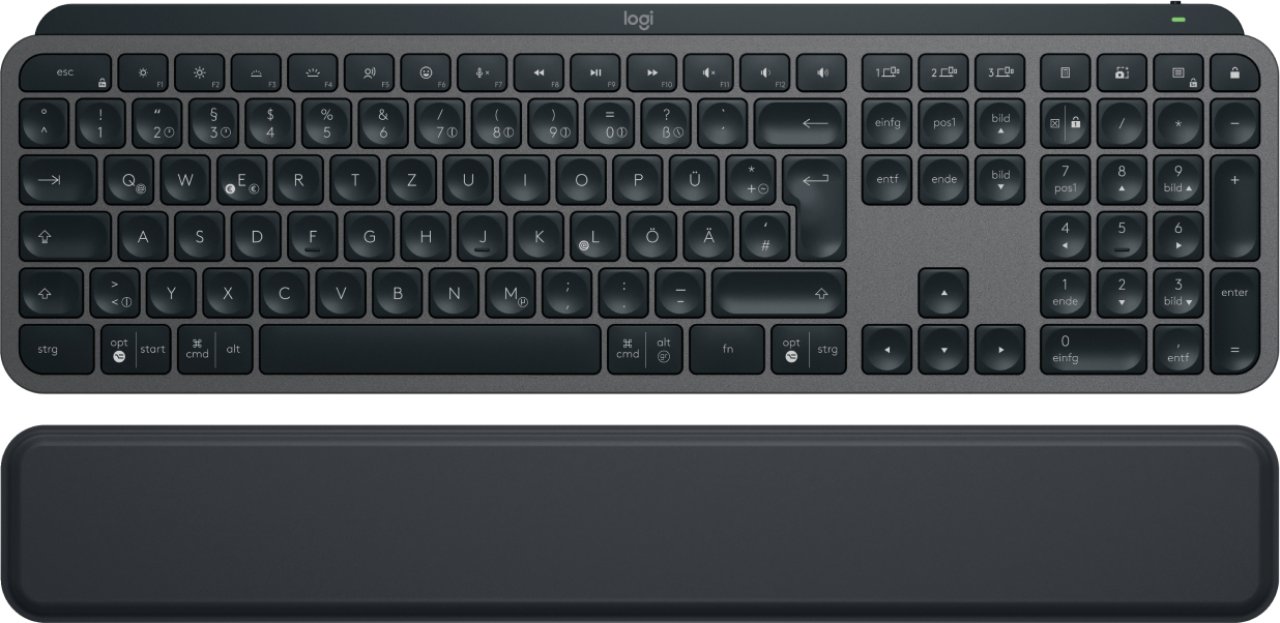 LOGITECH MX Keys S mit MX Palm Rest graphit,Logi Bolt USB,QWERTZ,deutsch