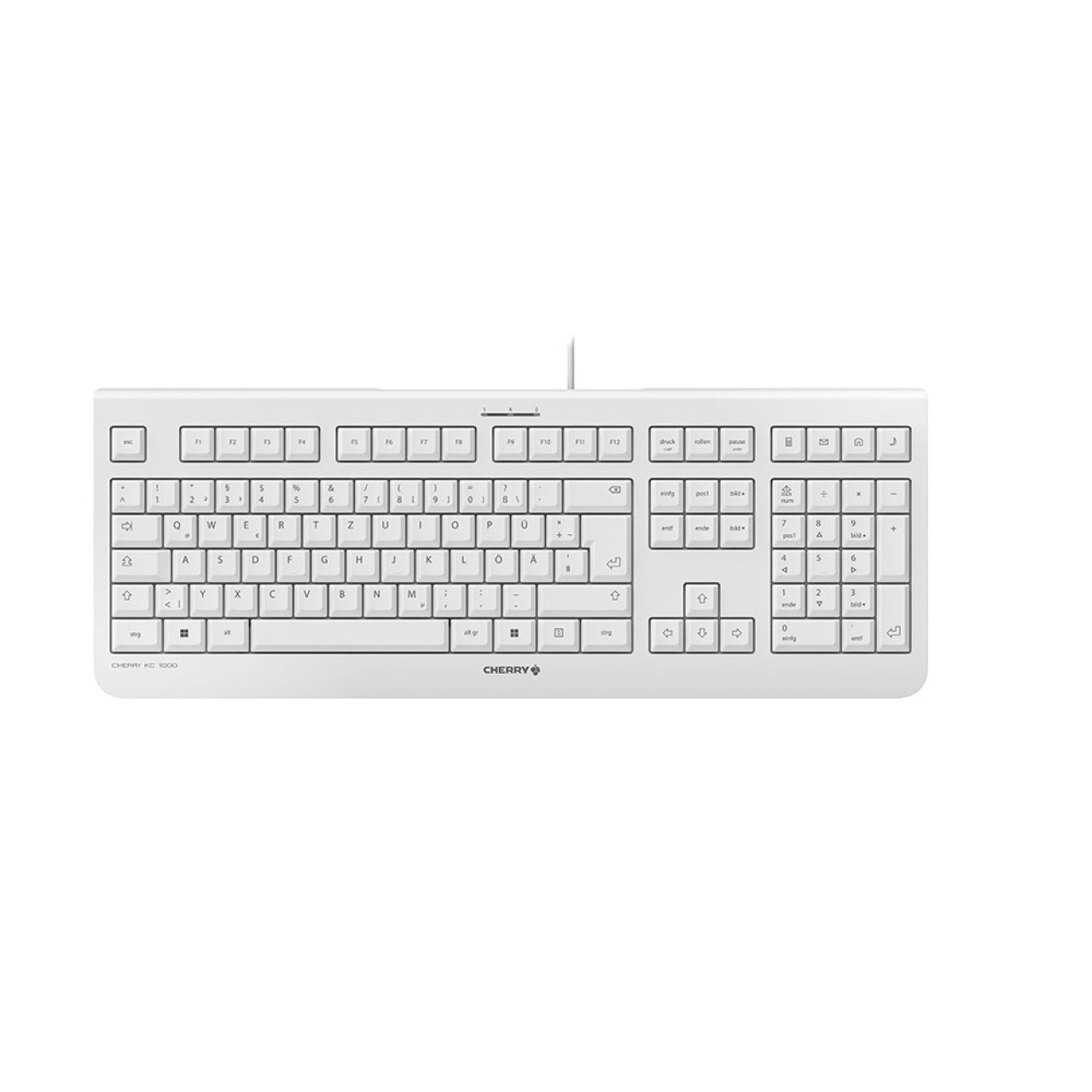 CHERRY KC1000 Keyboard hellgrau USB USB2.0,hellgrau,deutsch,105 Tasten