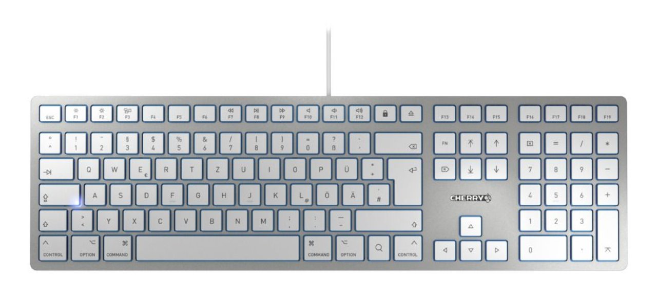 CHERRY KC6000 Slim Keyboard silber USB,silver/white,111 Tasten