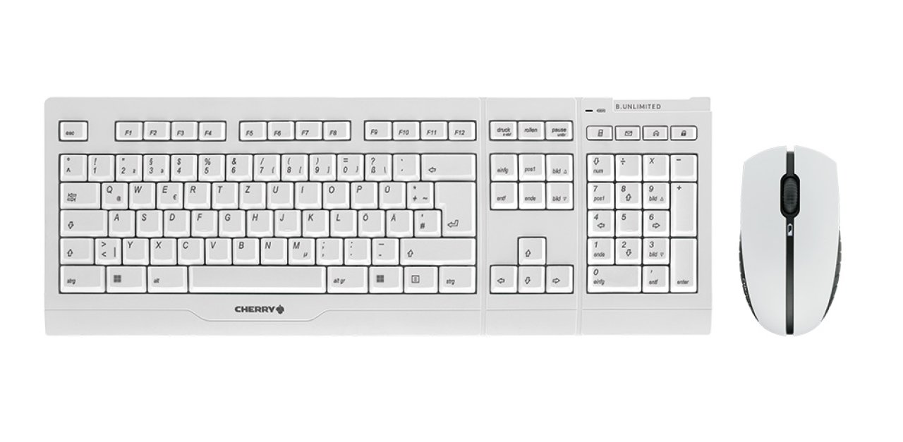 CHERRY B.UNLIMITED 3.0 AES Desktop white/grey,2,4GHz,128Bit
