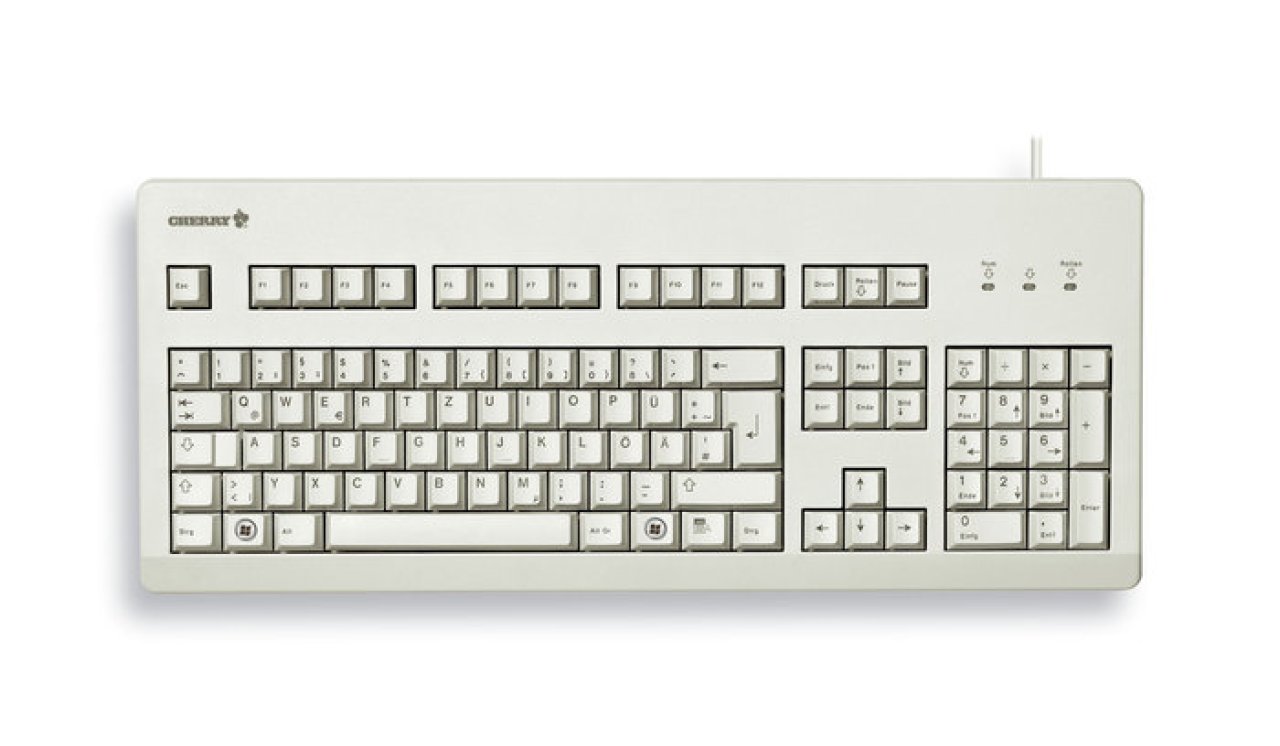 CHERRY Classic Line Tastatur hellgr. USB,PS/2,dt.