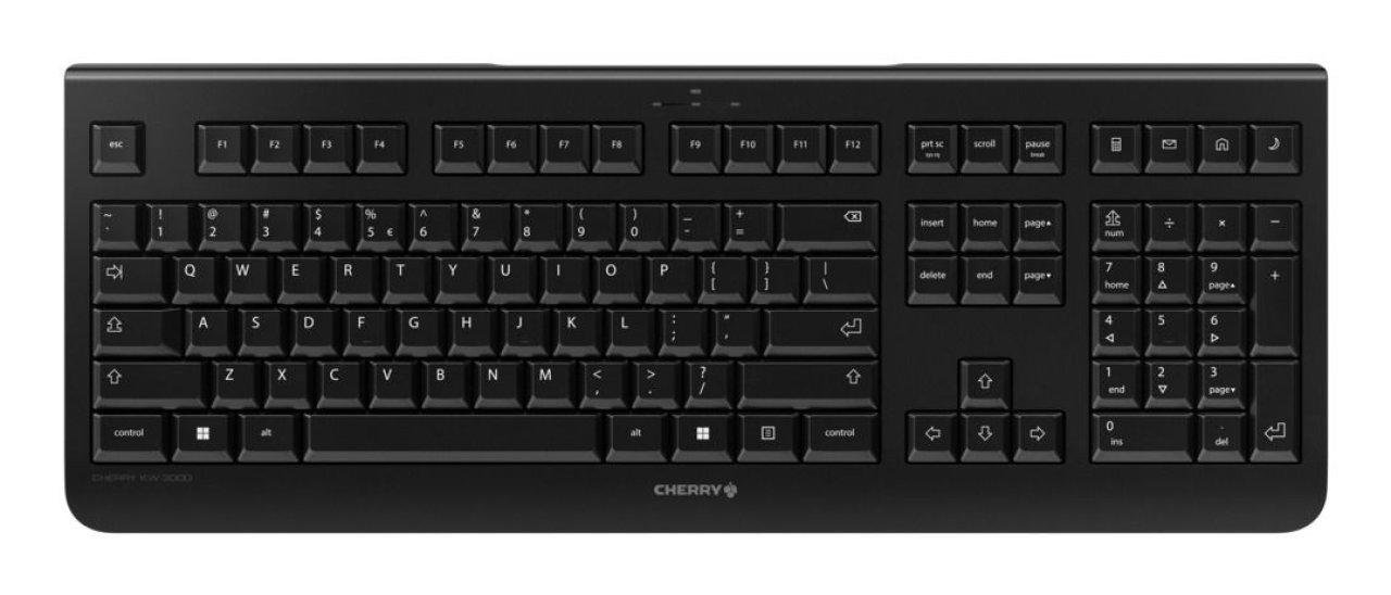 CHERRY KW 3000 Keyboard black USB DE