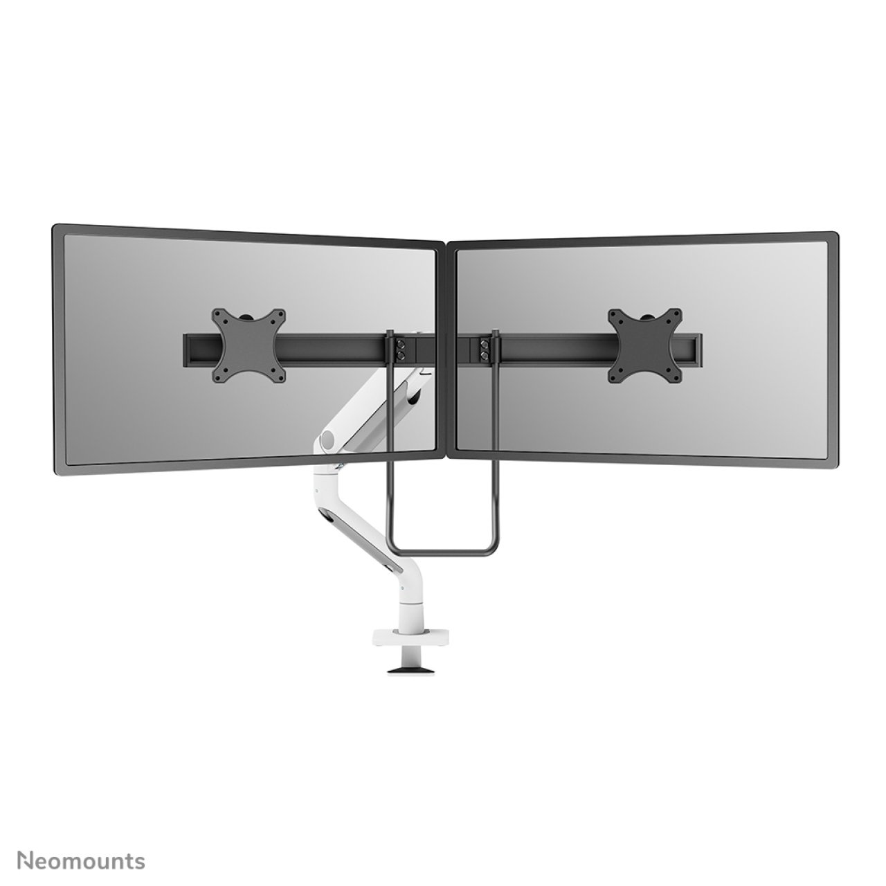 Tischhalterung dual 100x100 -8kg 17-27''/höv/neig/schwenk/dreh/weiß