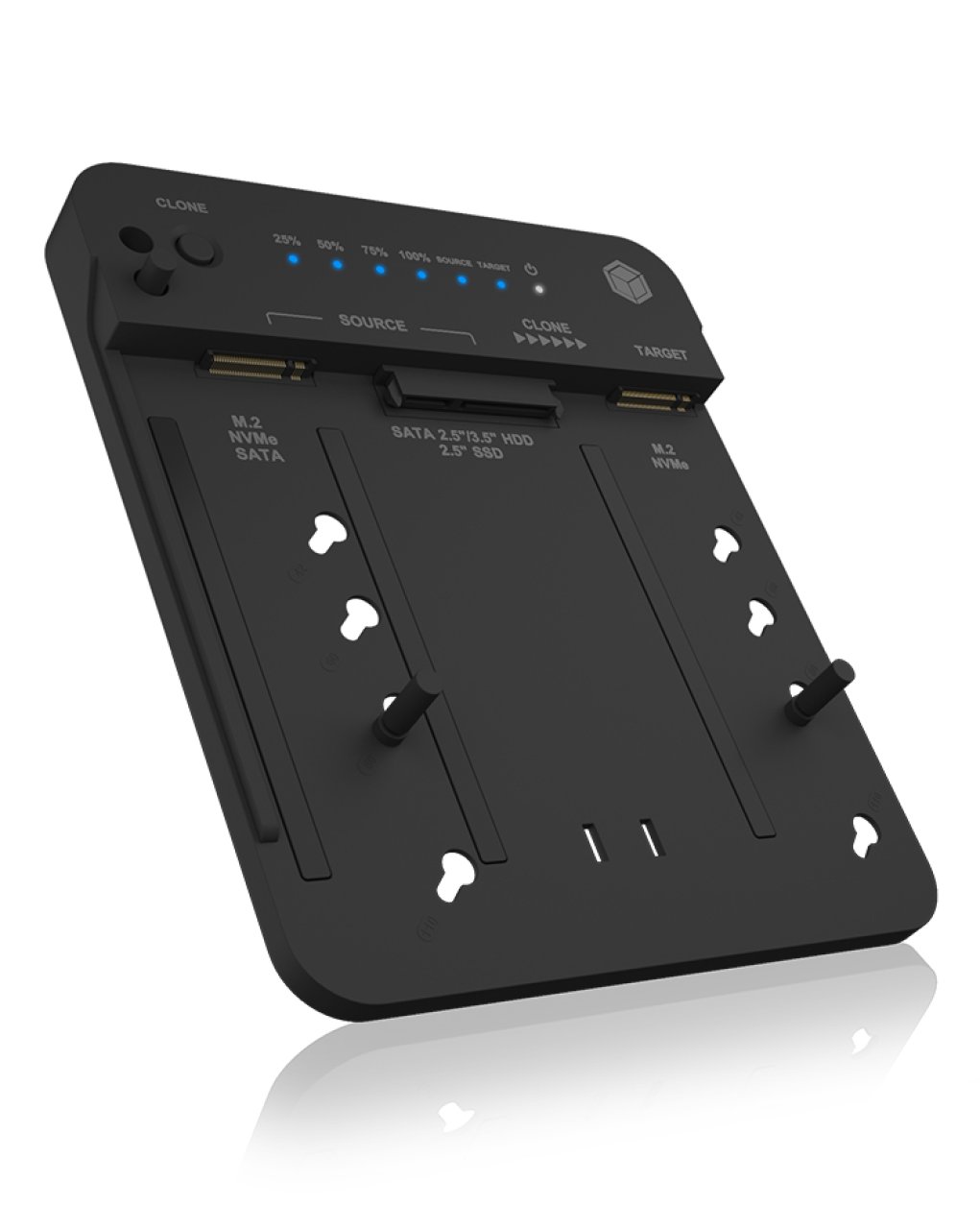 ICY BOX Docking&KlonStation M.2 NVMe SSD und 2,5''/3.5'' SATA SSD/HDD