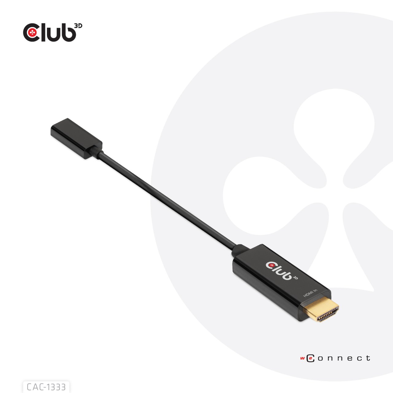 Club-3D HDMI->USB-C 4K60Hz Adapter 22cm