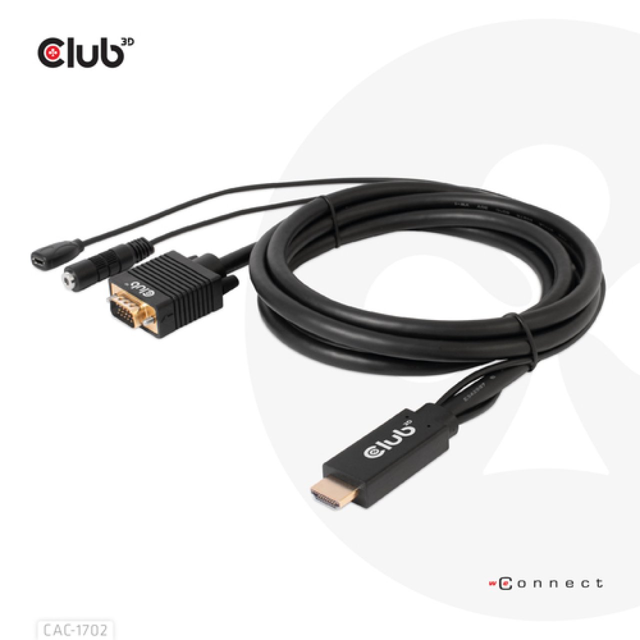 Club-3D Kabel HDMI->VGA 28AWG 2m