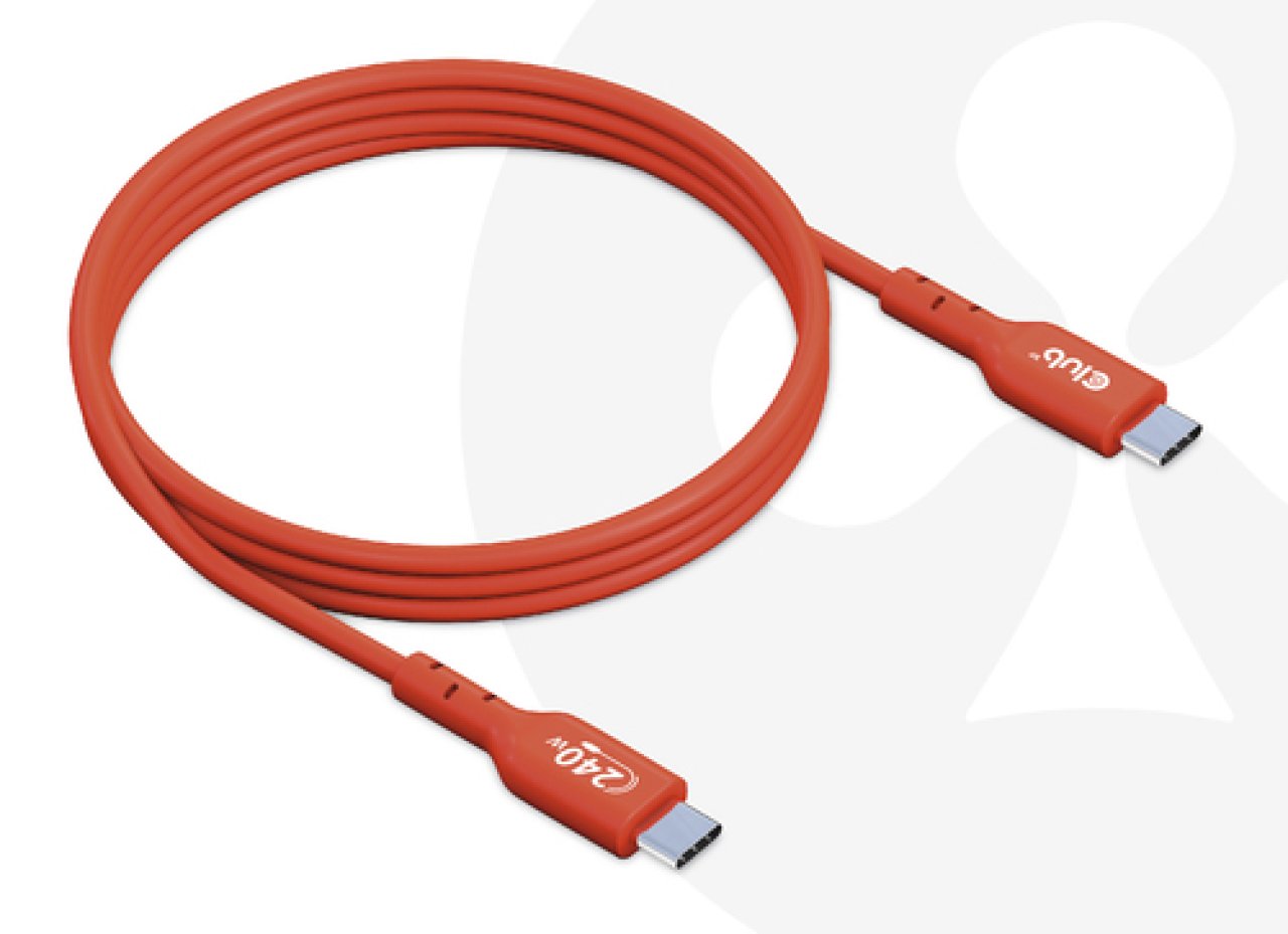 Club-3D USB-C Kabel 480Mb 1m USB-C->USB-C PD 240W(48V/5A)