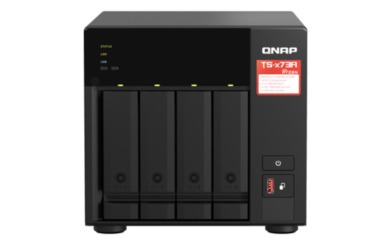QNAP TS-473A-8G NAS Server 4-Bay SATA3,RAM 8GB,Gigabit Ethernet