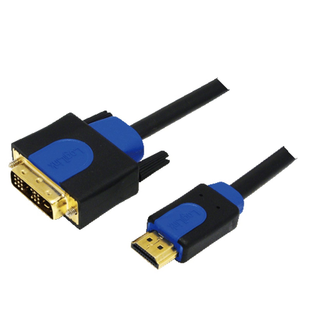 Kabel HDMI->DVI-D S/S 2,0m LogiLink HDMI->DVI-D 18+1, Full HD