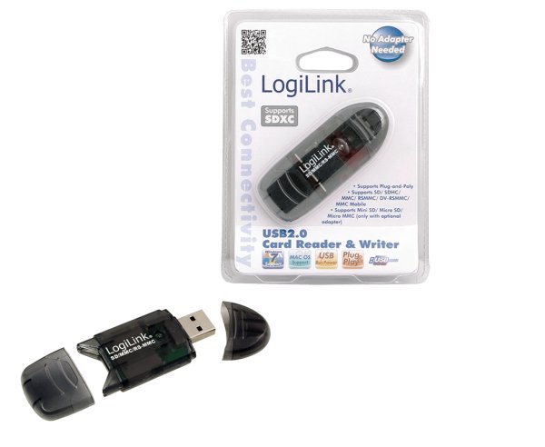 LogiLink Cardreader Stick USB 2.0 MMC, RS-MMC, SD und SD-HC