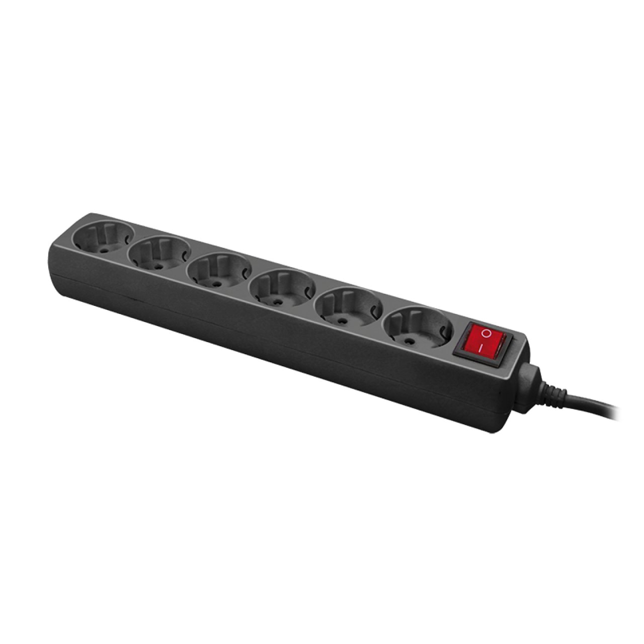 LogiLink Steckdosenleiste 6x EIN/AUS 1,4m, schwarz