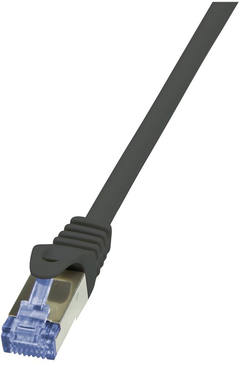 Patch-Kabel CAT6A 3,0m schw. S/FTP 2x RJ45, LSZH, CU