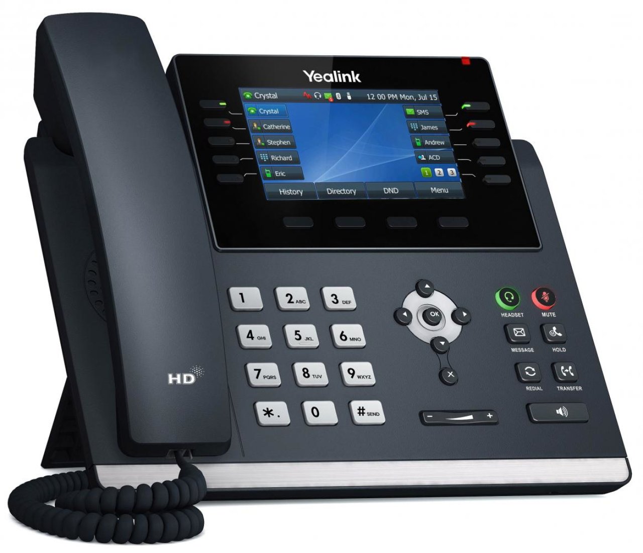 YEALINK IP-Telefon T46U 4,3'' Farb 480x272/27 Kurzwahl/16xSIP
