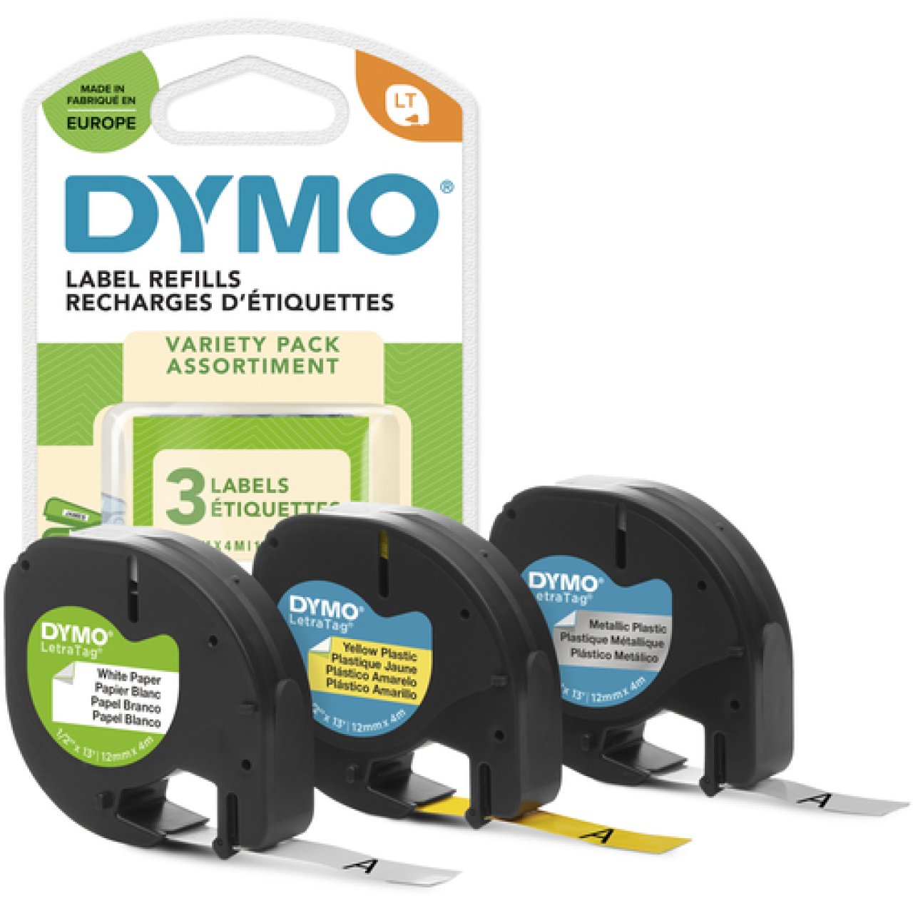 DYMO LetraTag Band weiss/gelb/silber Starterpack