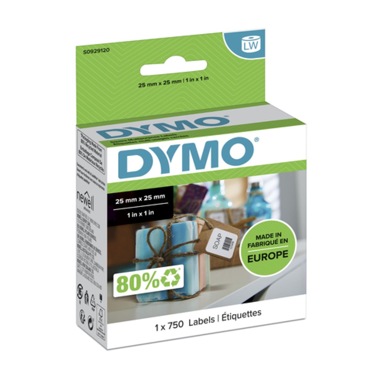 DYMO Etiketten Mehrzwecketiketten quadratisch,25x25mm