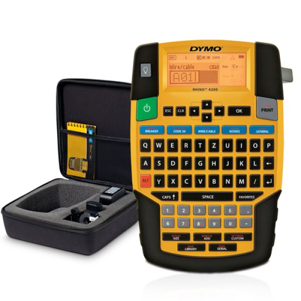 DYMO Rhino 4200 Etikettendrucker Kofferset,Industrie-Etikettendrucker