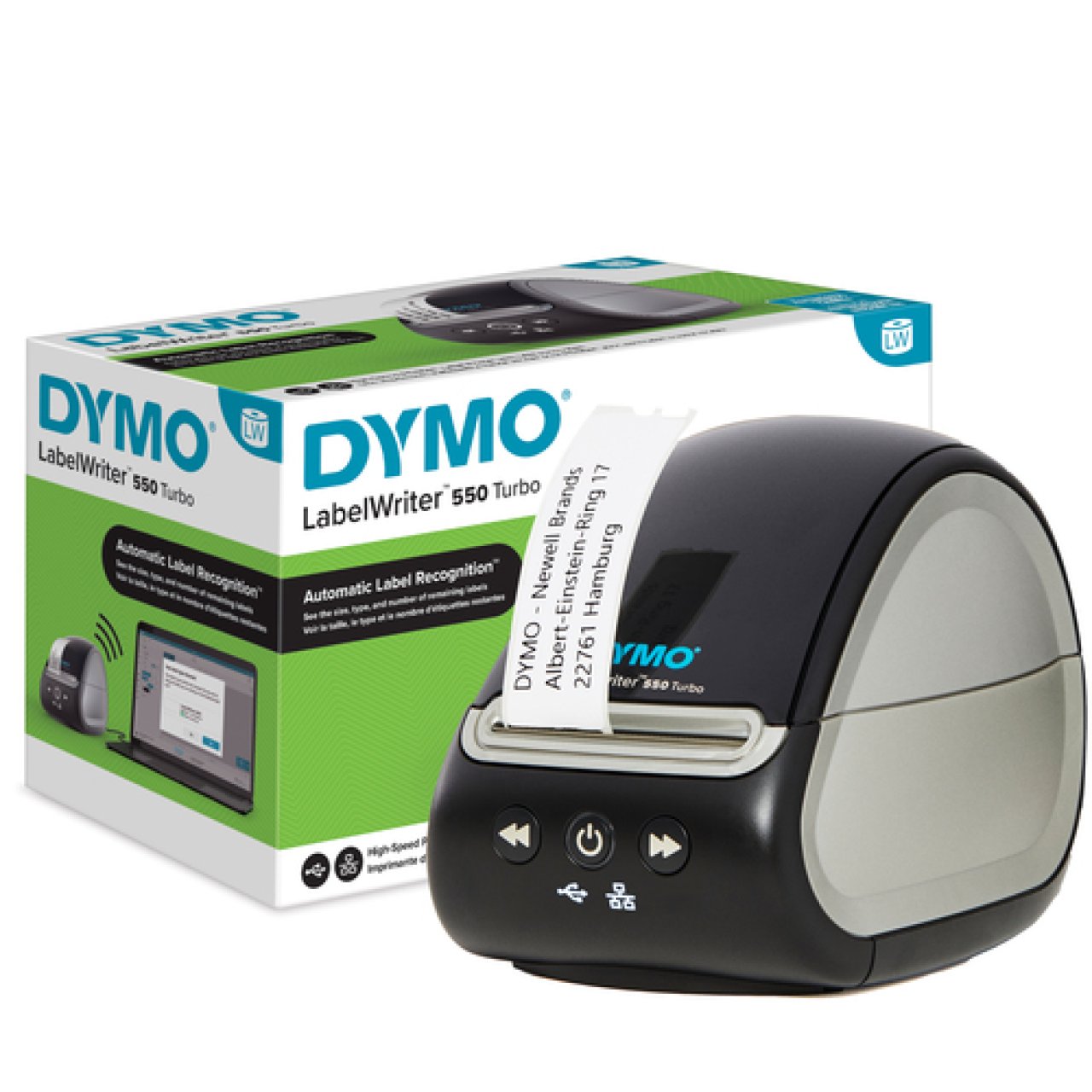 DYMO LabelWriter 550 Turbo USB&Ethernet,300dpi,bis 60mm Breite