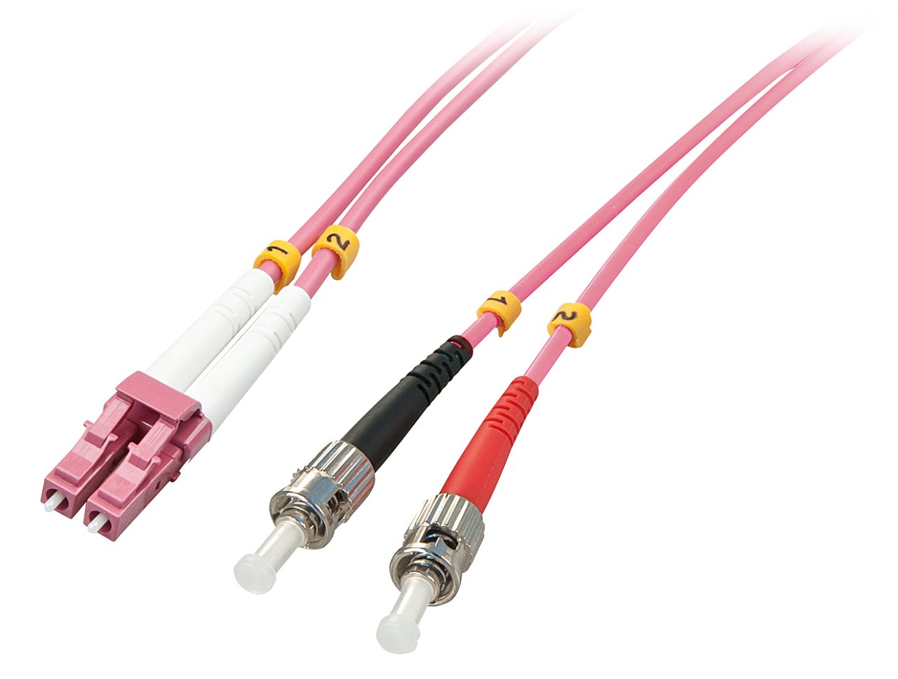LINDY LWL-Duplexkabel LC->ST S/S OM4 2m/50/125 µm/Multimode