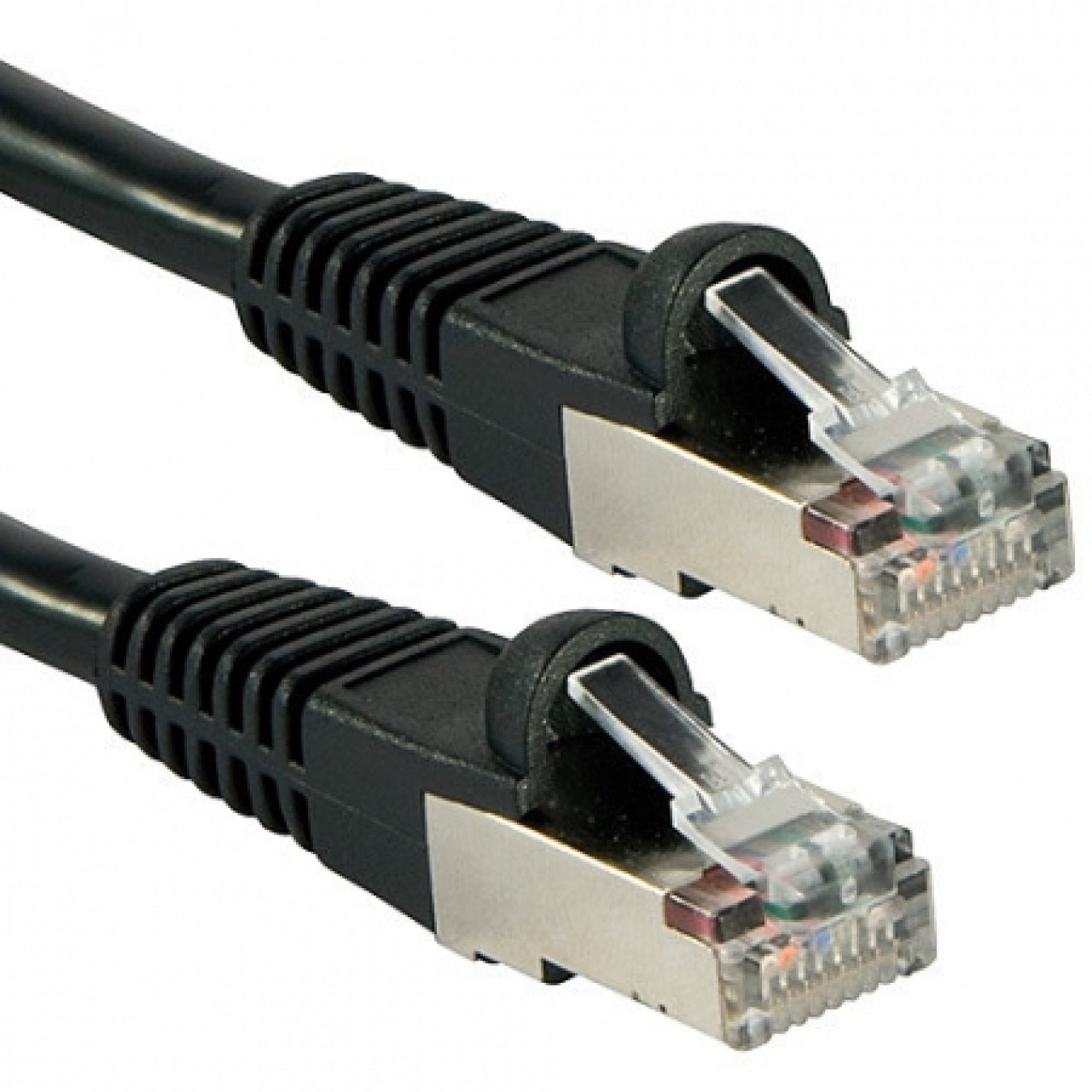 LINDY Netzwerkkabel Cat.6A S/FTP 0.5m/schwarz/RJ45/500MHz/Kupfer