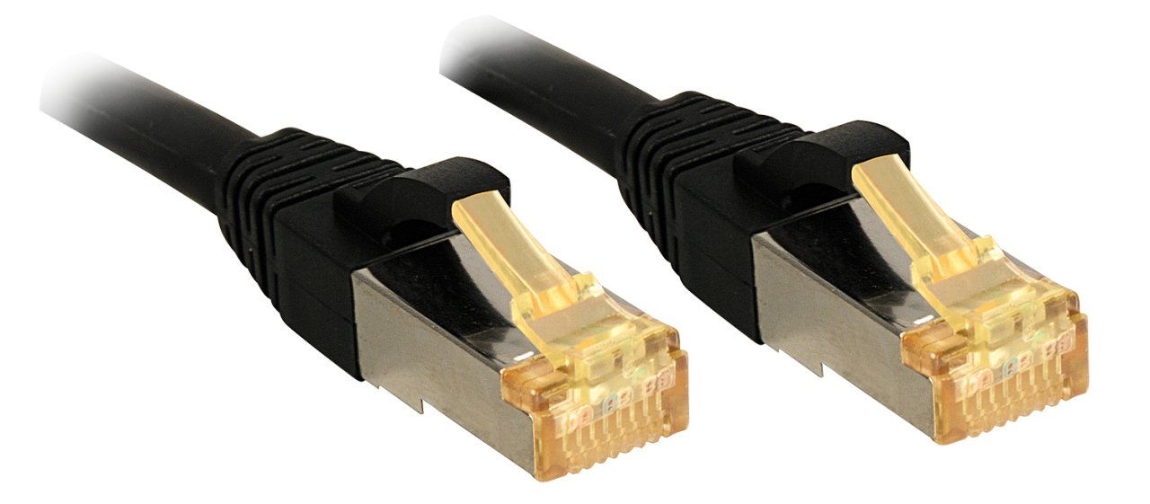 LINDY Netzwerkkabel RJ45 S/FTP 1m/schwarz/LSZH