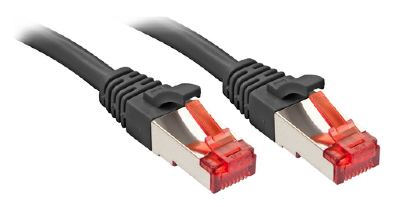 LINDY Netzwerkkabel Cat.6 S/FTP 7.5m schwarz/RJ45/250MHz/Kupfer/27AWG