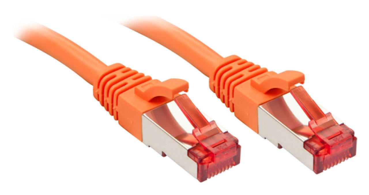 LINDY Netzwerkkabel Cat.6 S/FTP 10m orange/RJ45/250MHz/Kupfer/27AWG