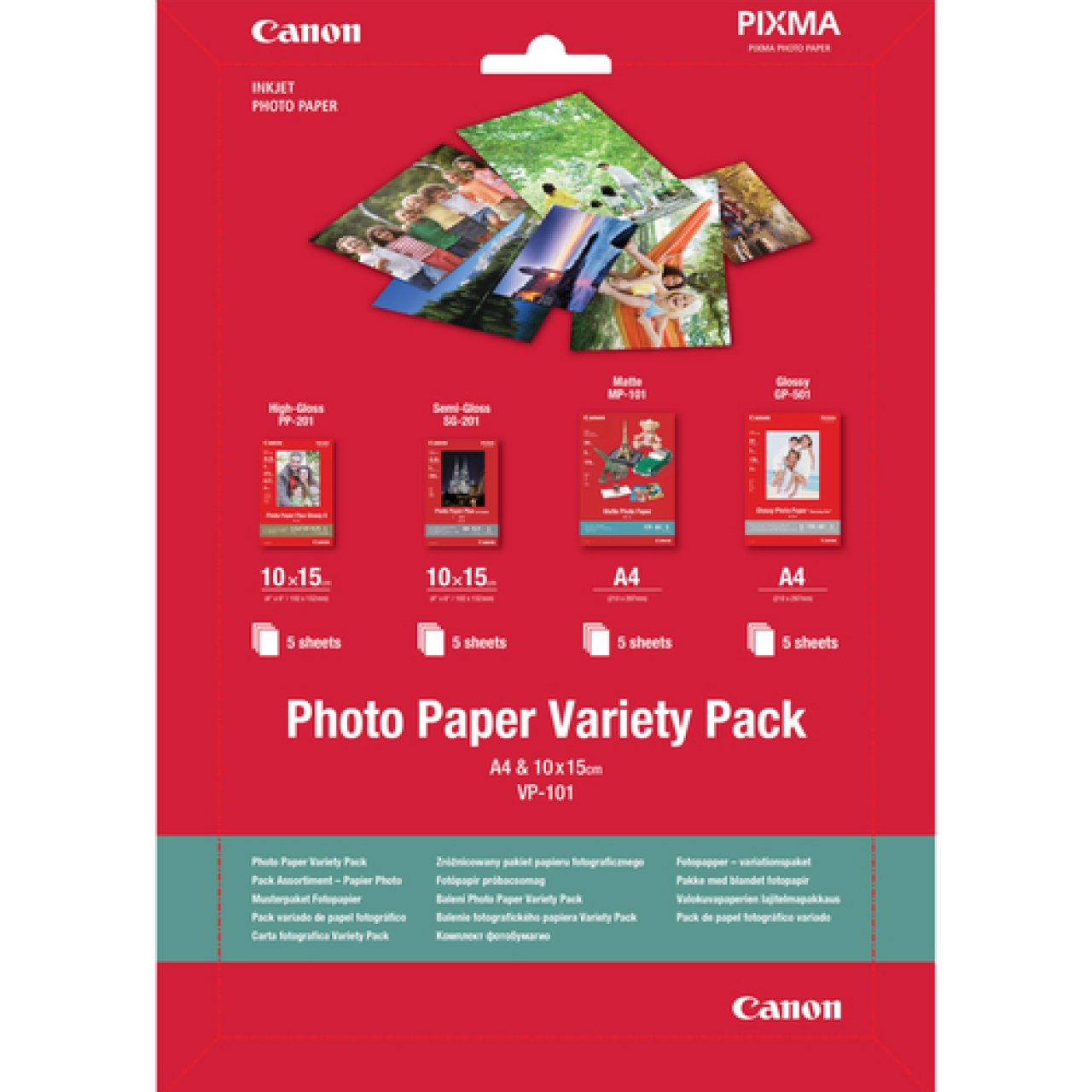 CANON Fotopapier A4+10x15cm weiss Value pack VP-101