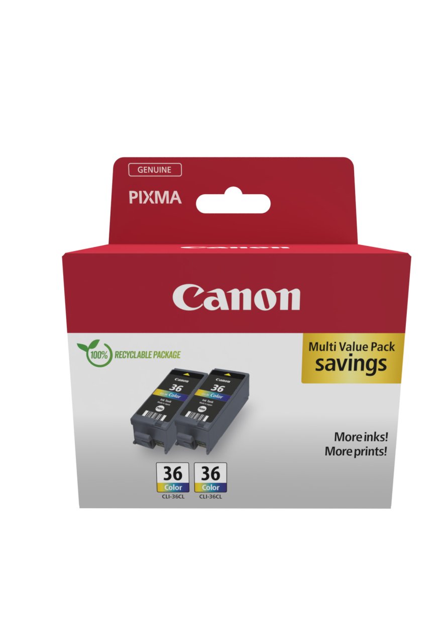 CANON Tinte CLI-36 Pixma Doppelpack C/M/Y