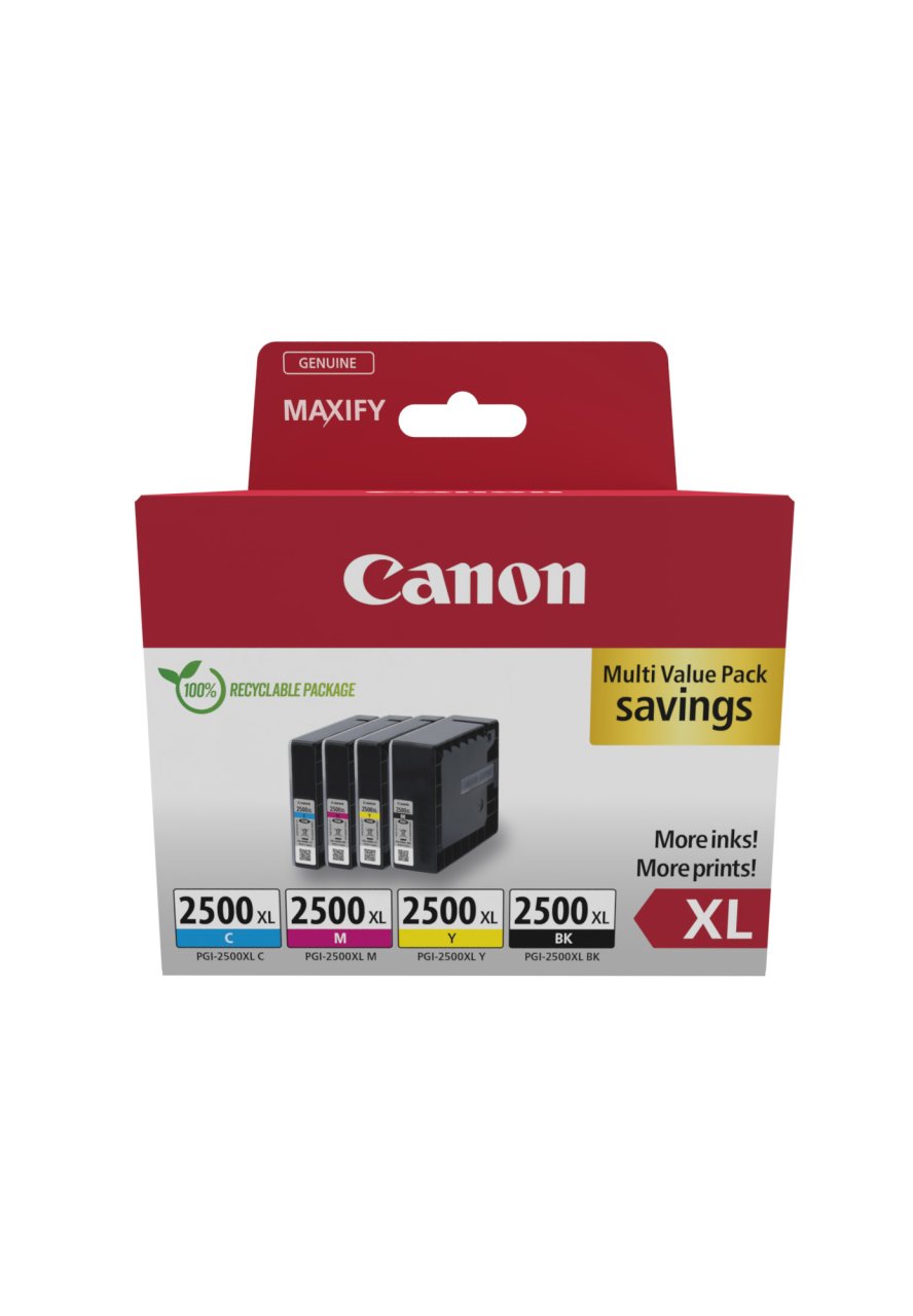 CANON Tinte PGI-2500XL Maxify BK/C/M/Y MULTI mit hoher Reichweite
