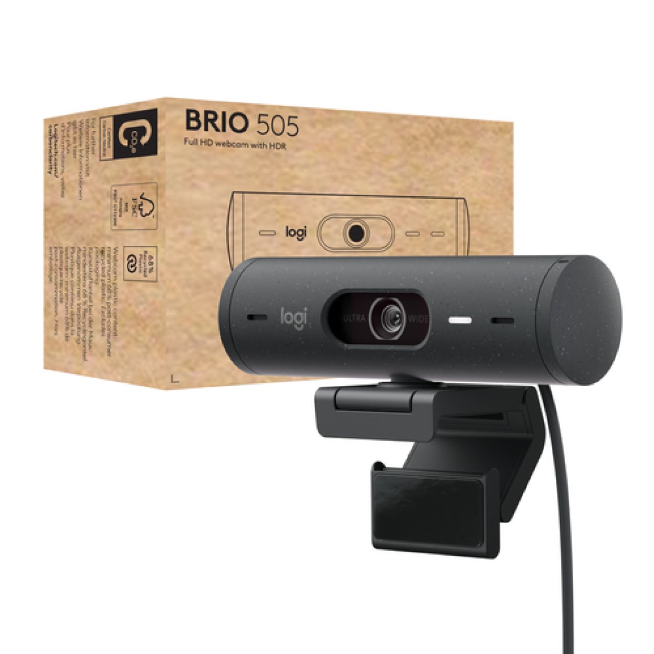 LOGITECH BRIO 505 Webcam USB-C USB-C,1920x1080,4MP,Autofokus,grafit